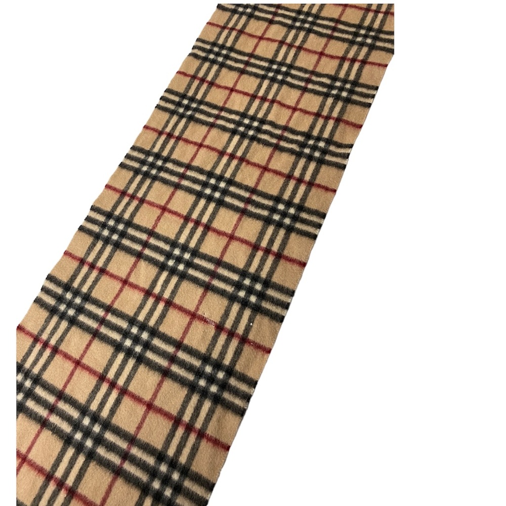 Burberry Fringe Scarf Classic Plaid Vintage Unisex Womens Mens Burberry Scarf - Picture 13 of 16